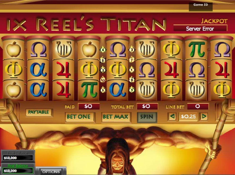 Nine Reels Titan online Spielautomat