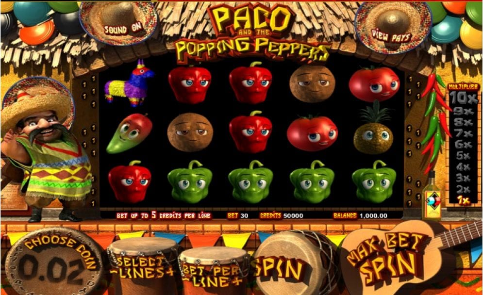 Paco and the Popping Peppers online Slotmaschine