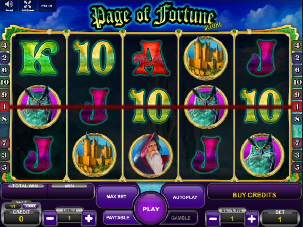 Page of Fortune Deluxe online Video Slot