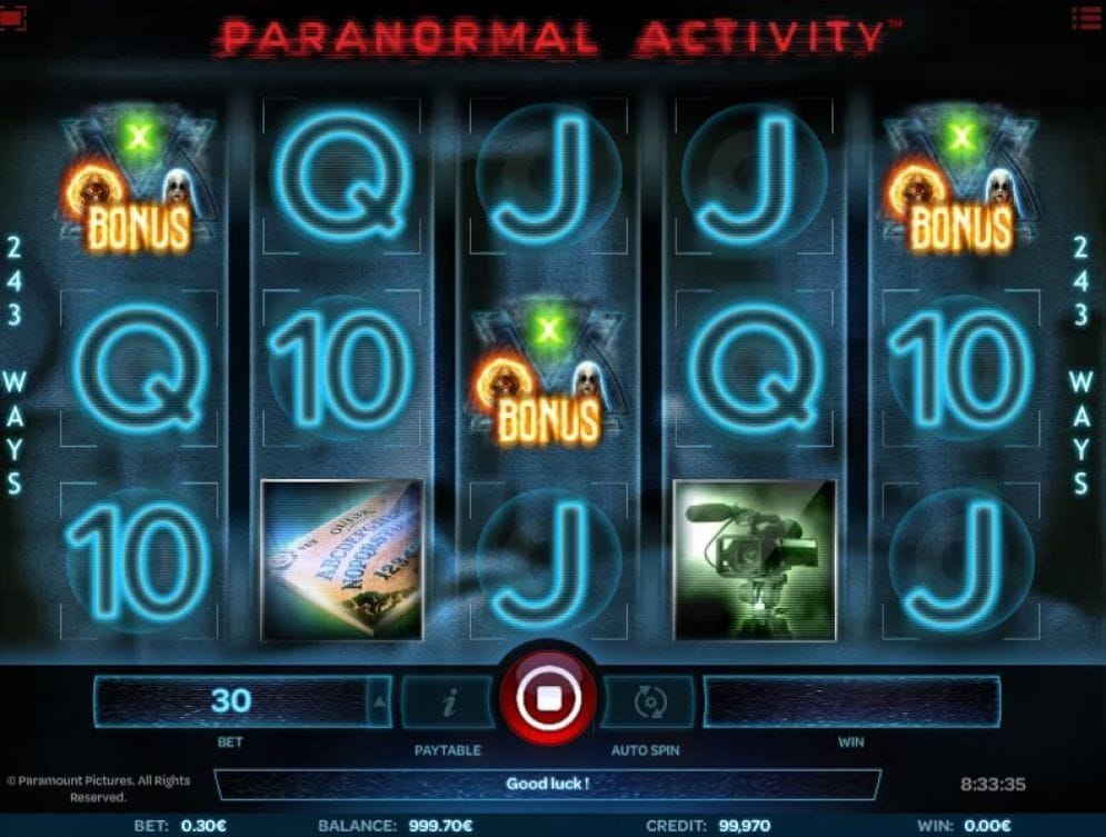 Paranormal Activity online Casino Spiel
