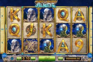 Pharaohs and Aliens Video Slot online spielen