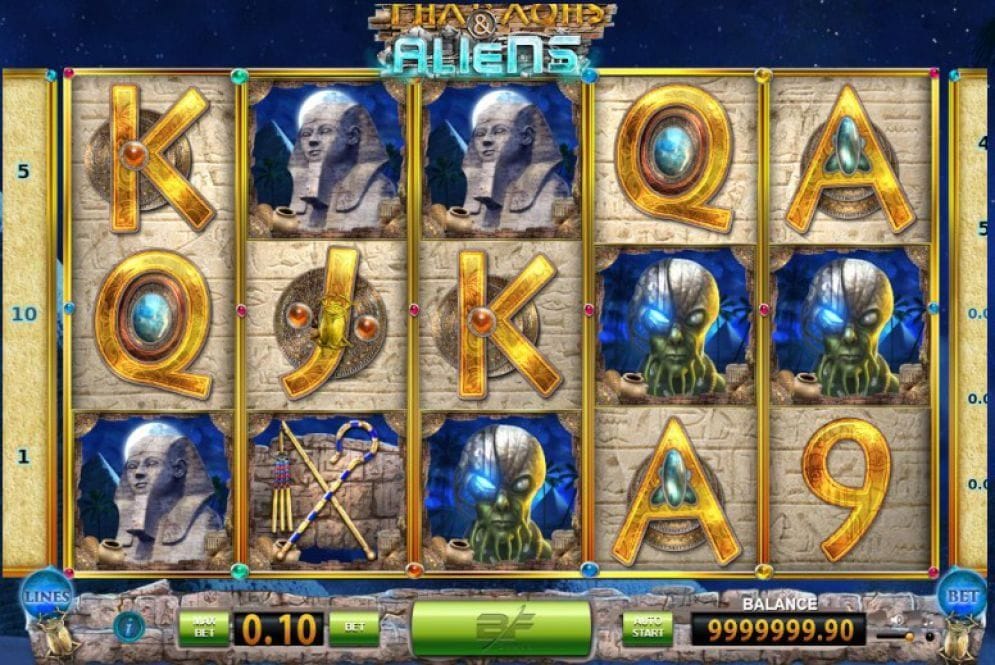 Pharaohs and Aliens online Casinospiel