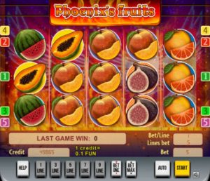 Phoenix's Fruits Geldspielautomat kostenlos spielen