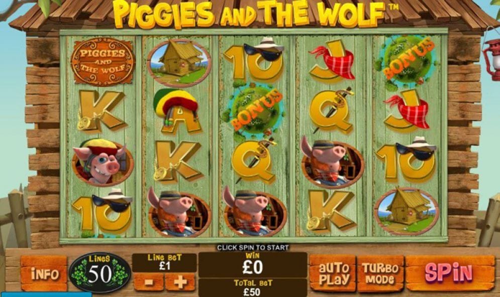 Piggies And The Wolf online Spielautomat