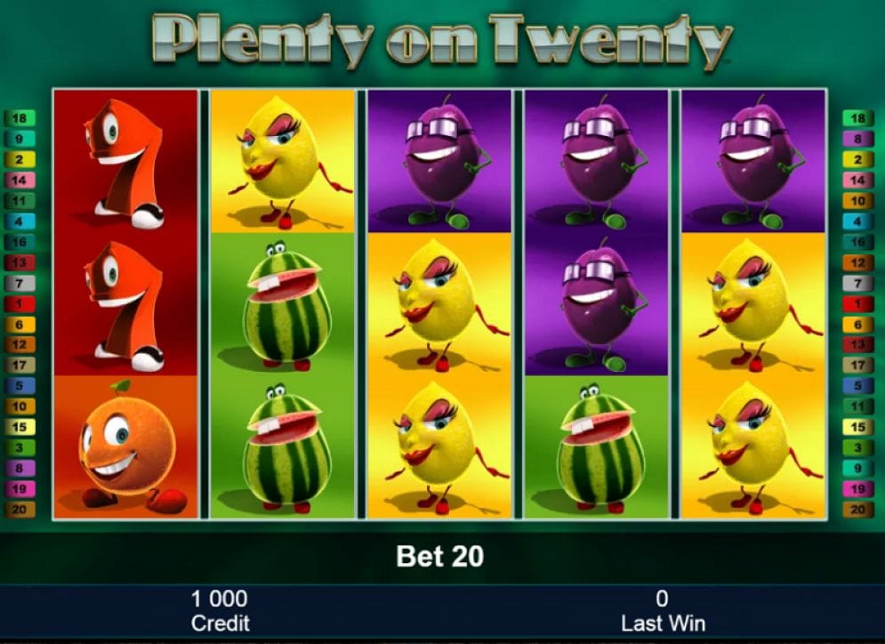 Plenty on Twenty online Slotmaschine