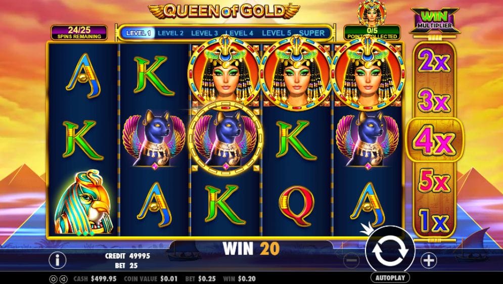 Queen of Gold online Casinospiel