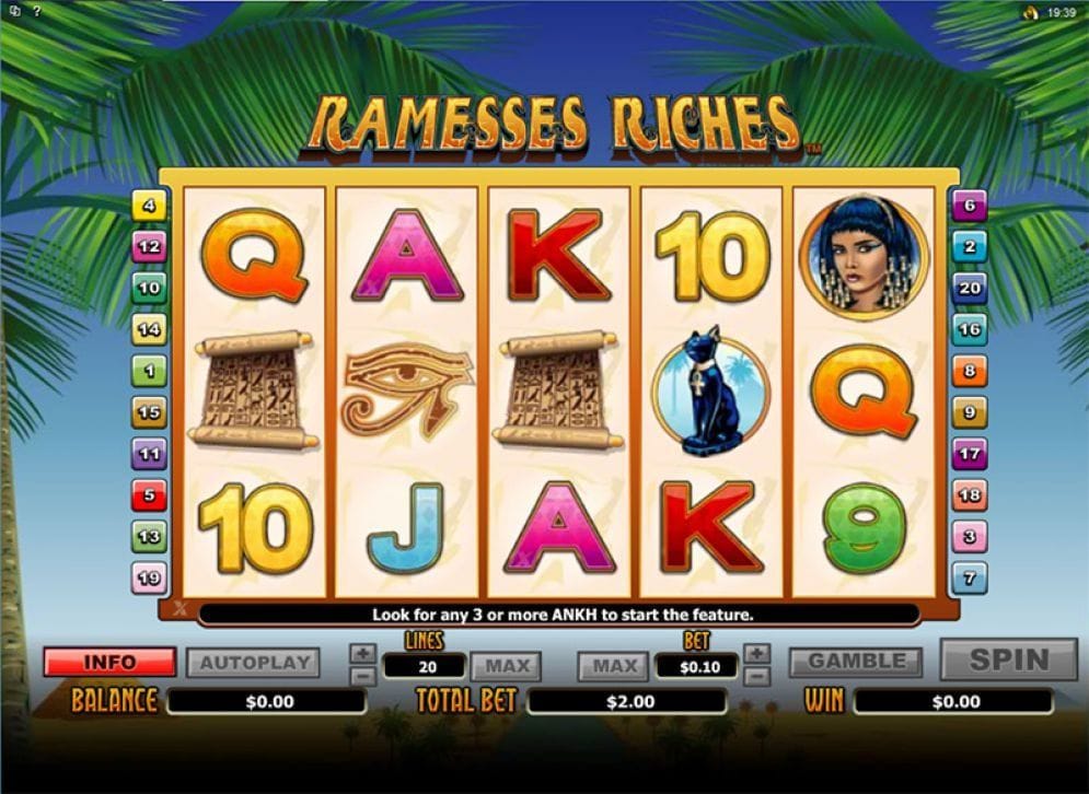 Ramesses Riches online Casinospiel
