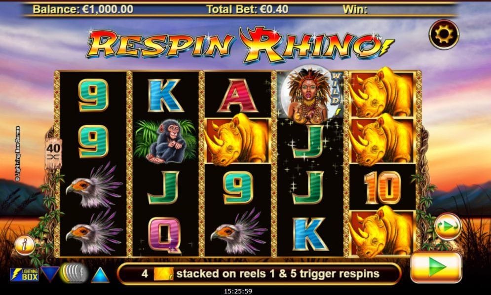 Respin Rhino online Casino Spiel