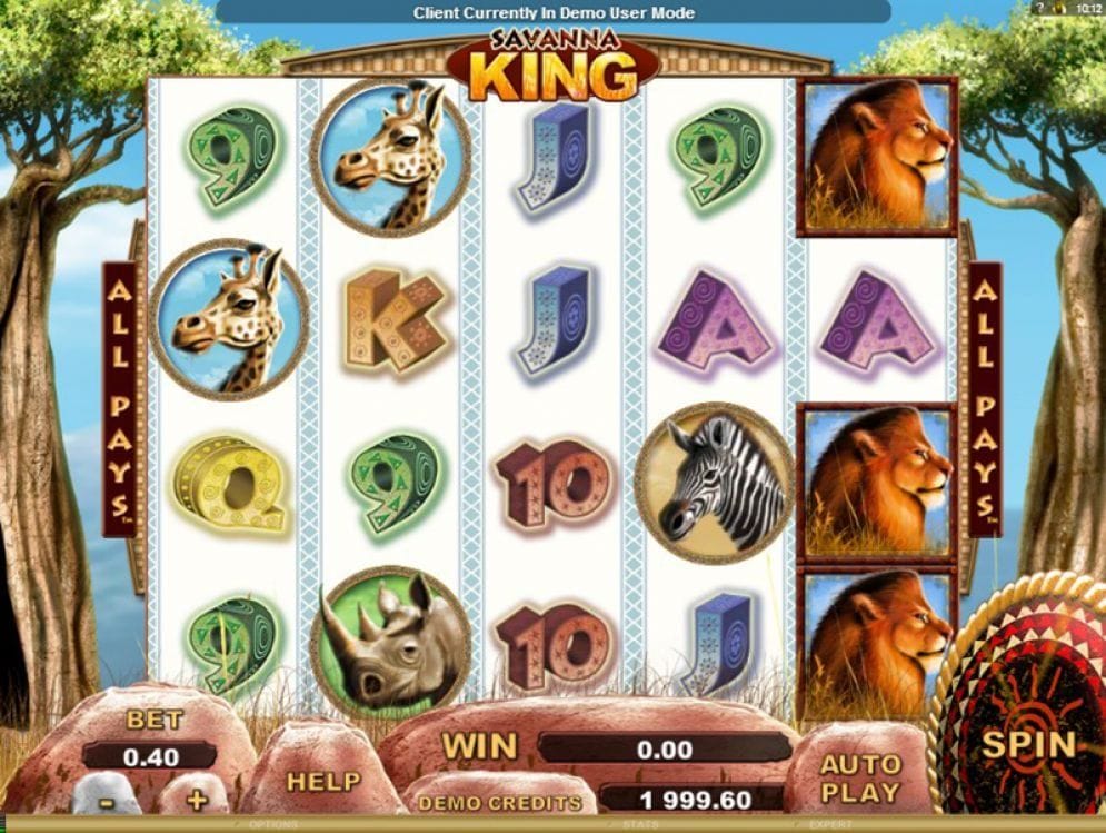 Savanna King online Spielautomat