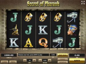 Secret of Pharaoh Geldspielautomat online spielen