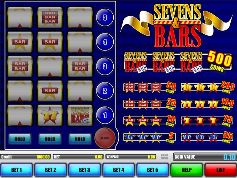 Sevens & Bars online Videoslot
