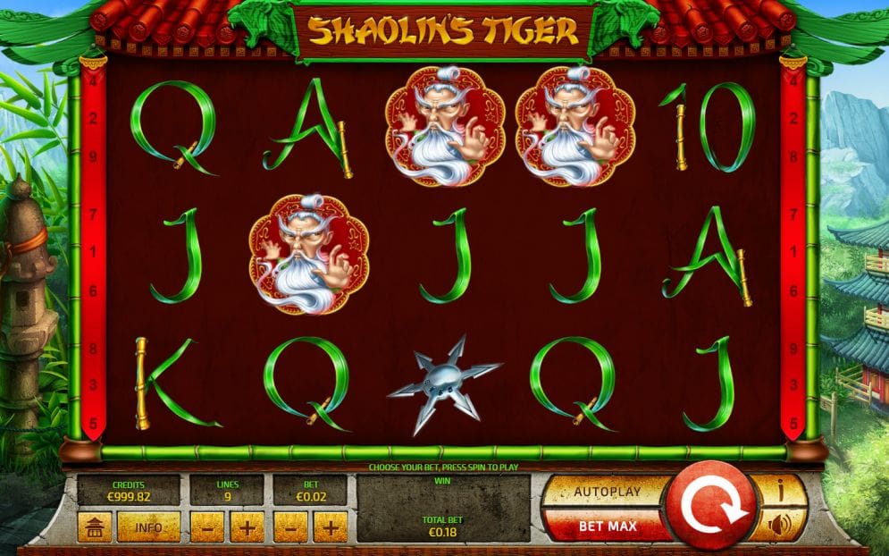 Shaolin’s Tiger online Spielautomat