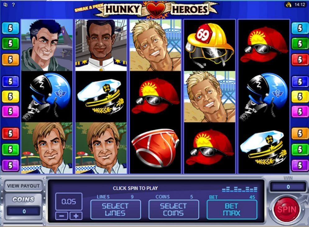 Sneak a Peek Hunky Heroes Geldspielautomat