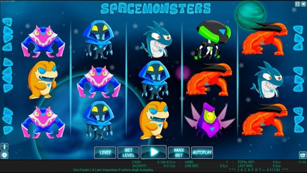 Space Monsters online Casinospiel