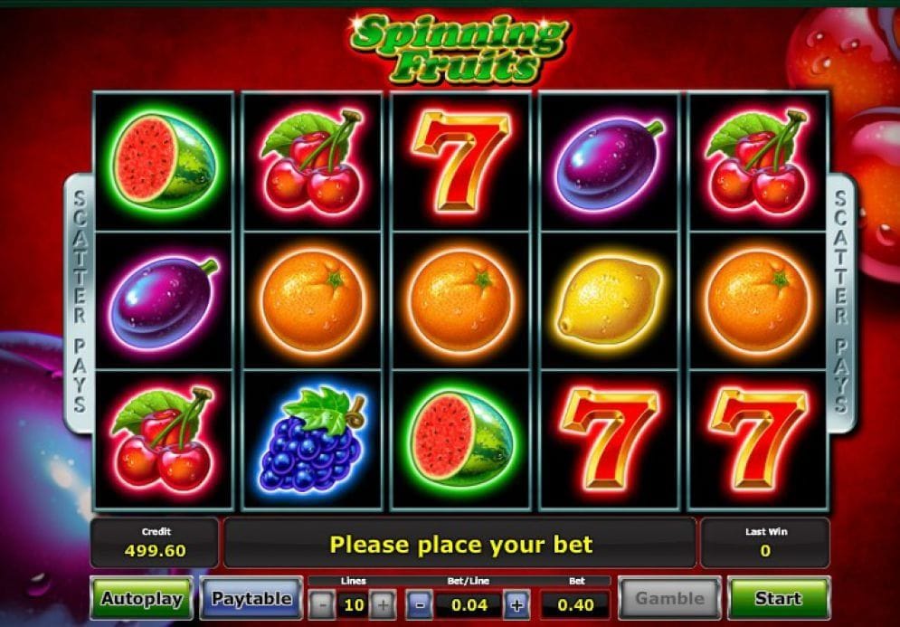 Spinning Fruits online Automatenspiel