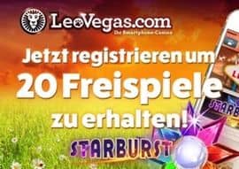 50 Freispiele für Starburst in Leo Vegas