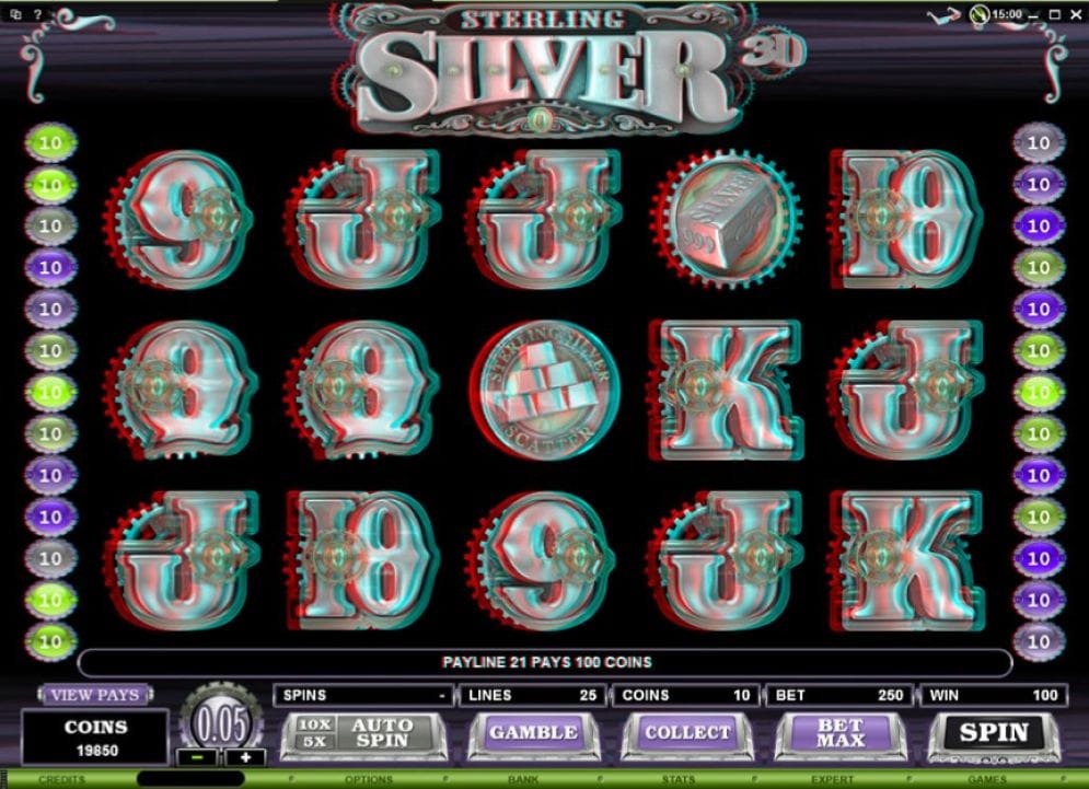 Sterling Silver 3D online Casinospiel