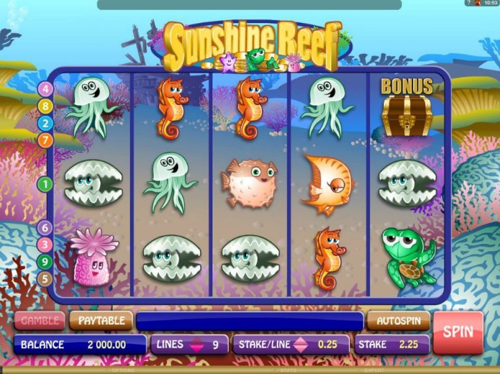 Sunshine Reef Video Slot