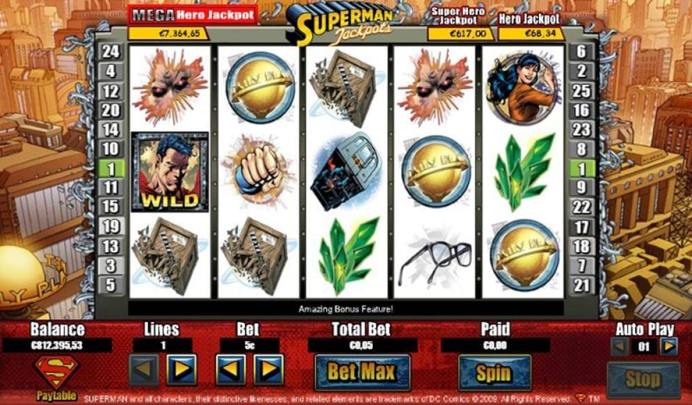 Superman Jackpots online Spielautomat