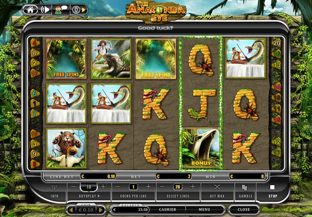 The Anaconda Eye online Casino Spiel
