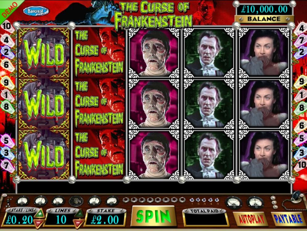 The Curse of Frankenstein Casino Spiel
