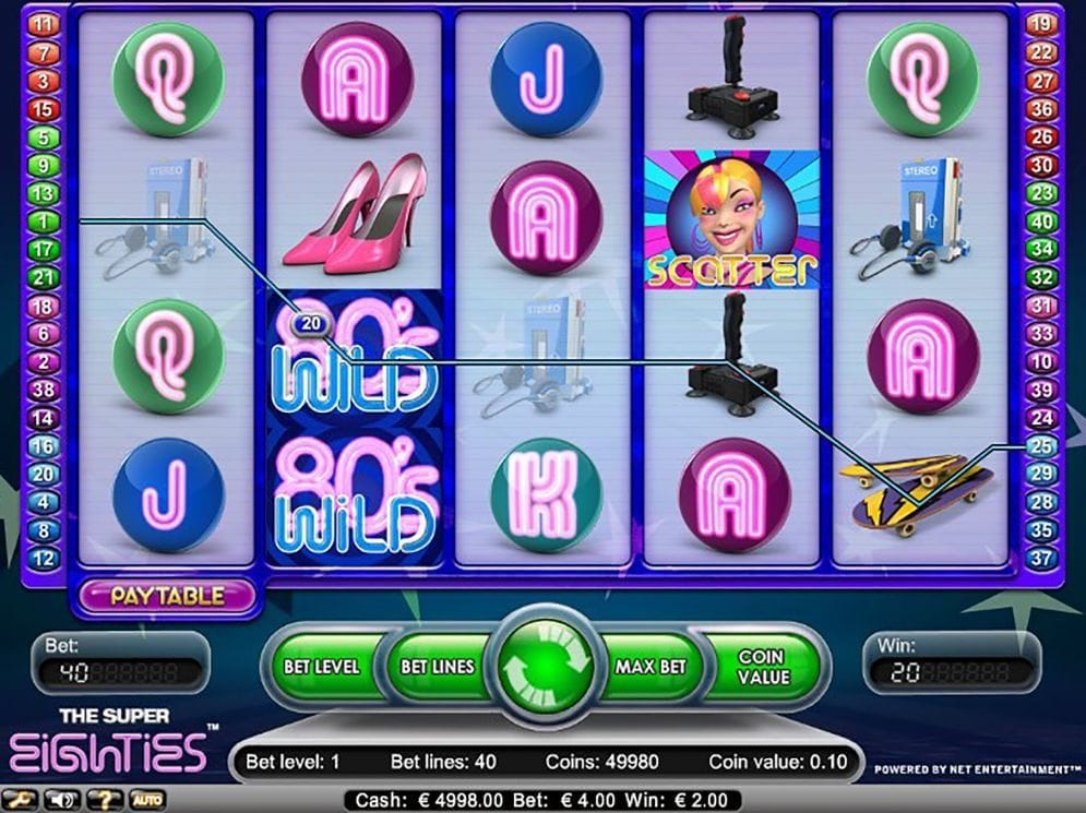 The Super Eighties online Casinospiel