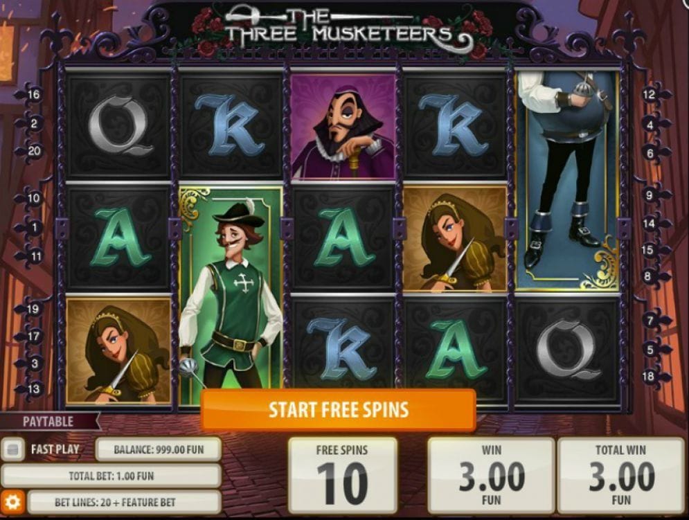 The Three Musketeers Geldspielautomat