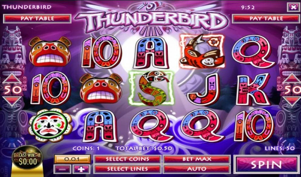 Thunderbird online Slotmaschine