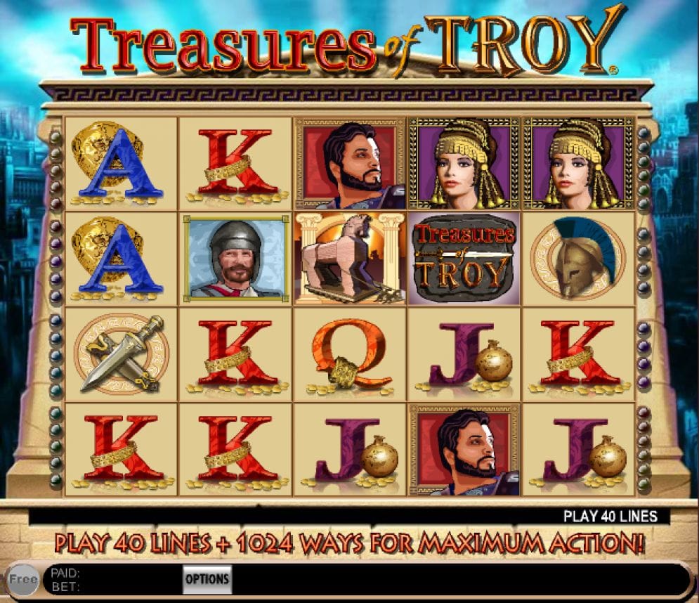 Treasures of Troy online Video Slot
