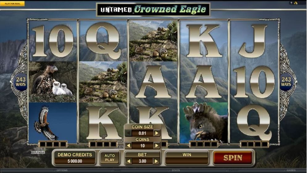 Untamed Crowned Eagle online Slotmaschine