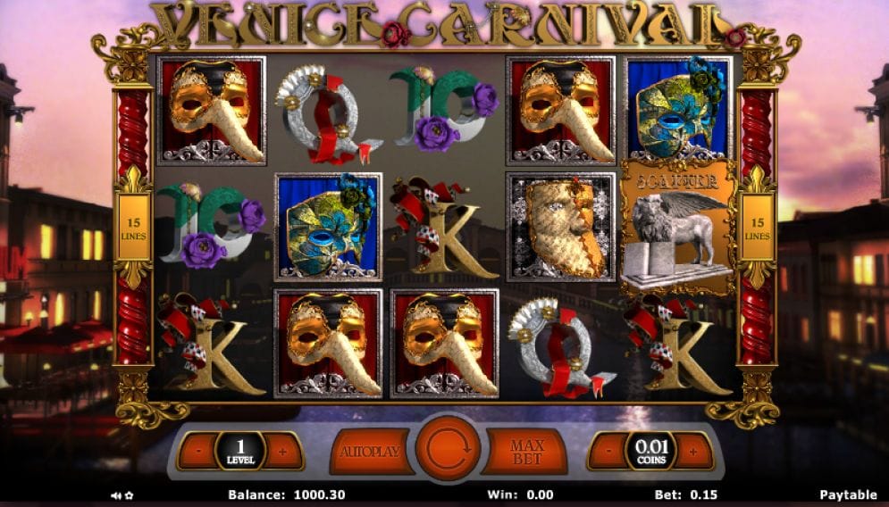 Venice Carnival online Geldspielautomat