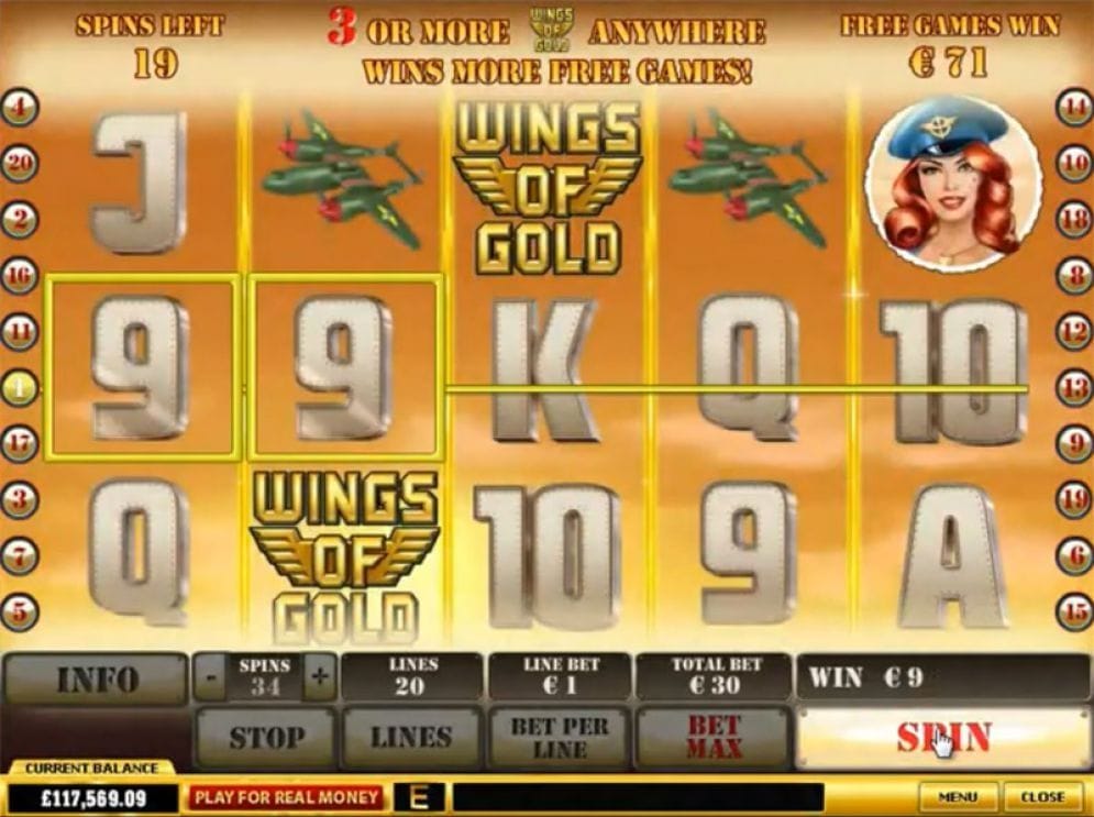 Wings of Gold Slotmaschine