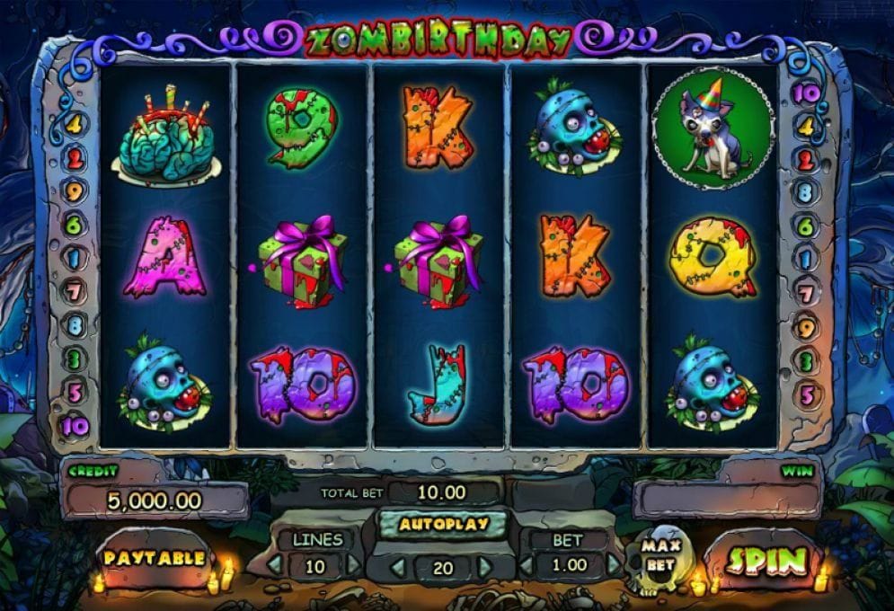 Zombirthday online Spielautomat